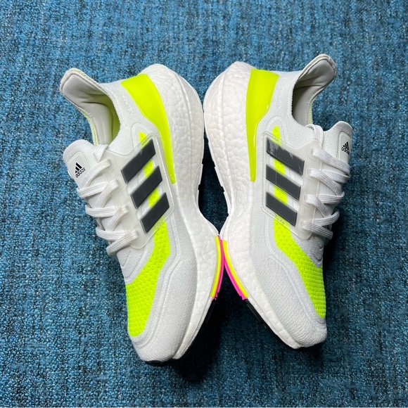 Adidas Ultraboost 21 Sneakers in Solar Yellow Black White - Picture 7 of 10